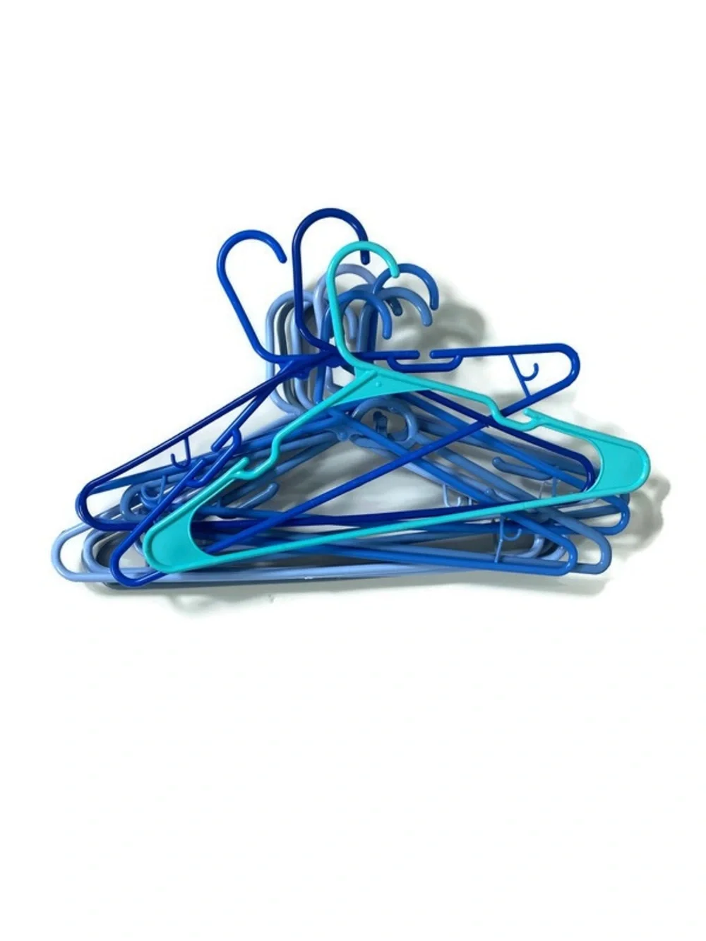 Mixed set of 23 Plastic Hangers Clothing Hangers Pink Blue Tones